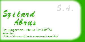 szilard abrus business card
